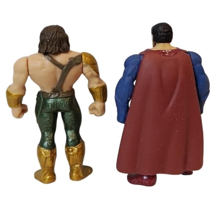 DC Comics Mega Bloks Mini Figures: Superman & Aquaman Figurines ~ 2 Tall - Thumbnail 2
