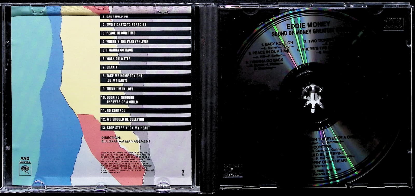 Eddie Money CD Greatest Hits Sound Of Money Rock Pop Columbia 1989 Album Music - Thumbnail 3