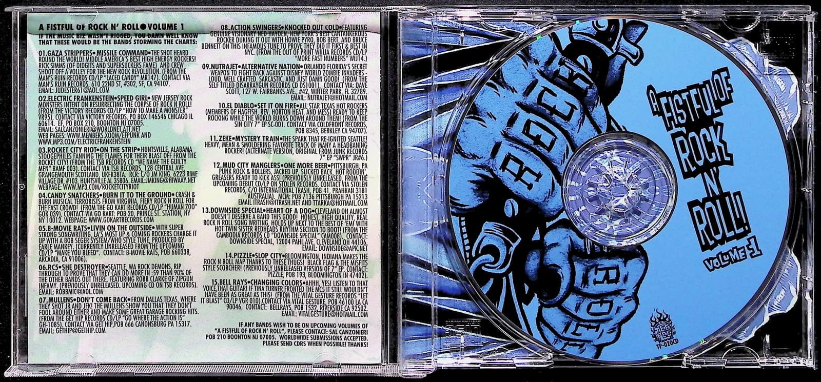 Vintage A Fistful Of Rock N Roll Vol 1 CD 1999 Tee Pee Punk Garage Rock Album - Thumbnail 3