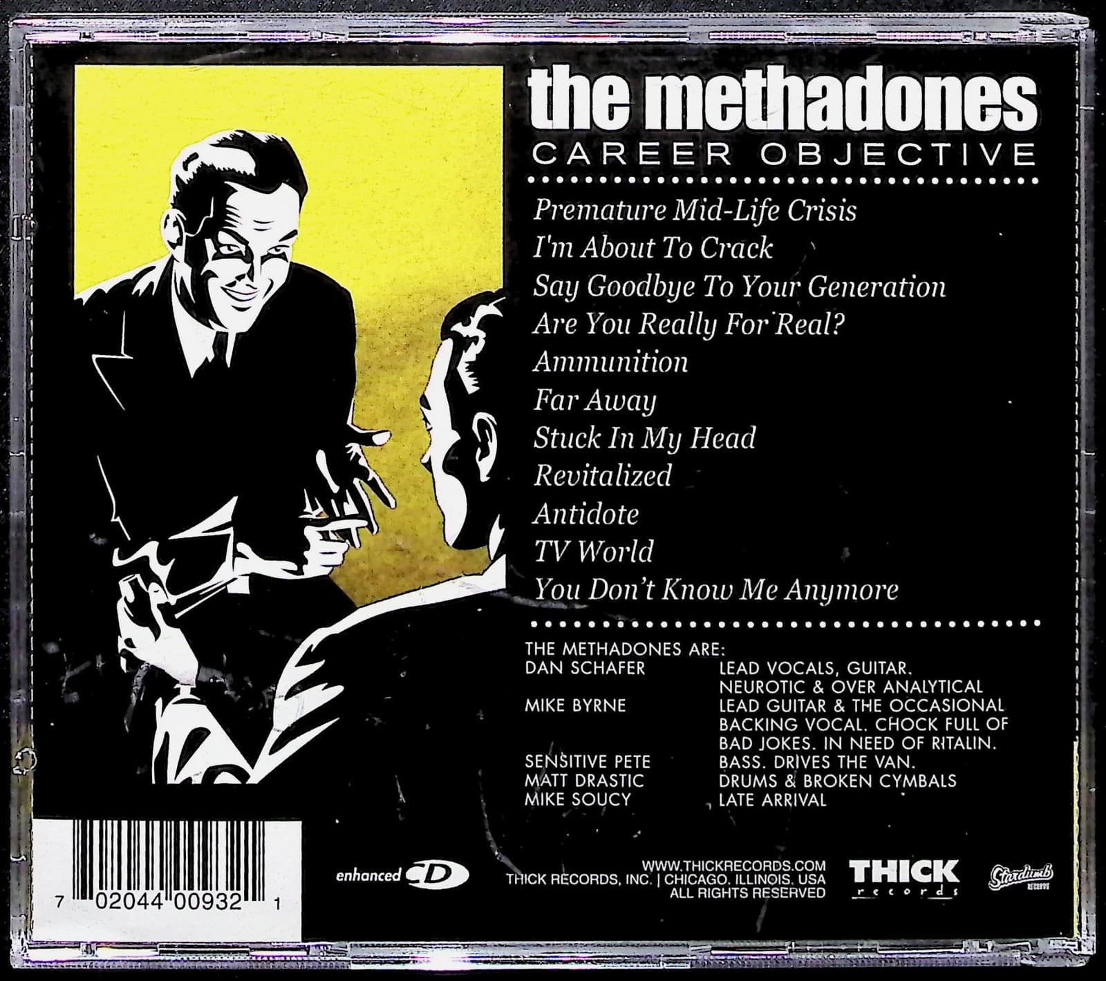 The Methadones CD Career Objective 2003 Punk Rock Pop Punk Album Sick Records - Thumbnail 4
