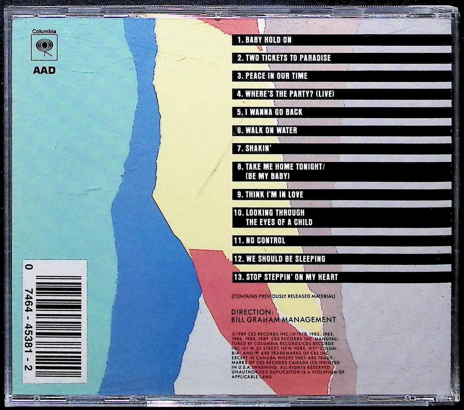 Eddie Money CD Greatest Hits Sound Of Money Rock Pop Columbia 1989 Album Music - Thumbnail 4