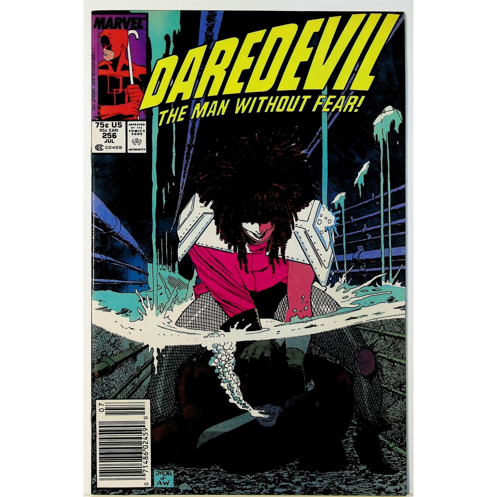 Daredevil #186 (1982) & #256 (1988) Marvel Comics Newsstand Lot VF+ - Thumbnail 4