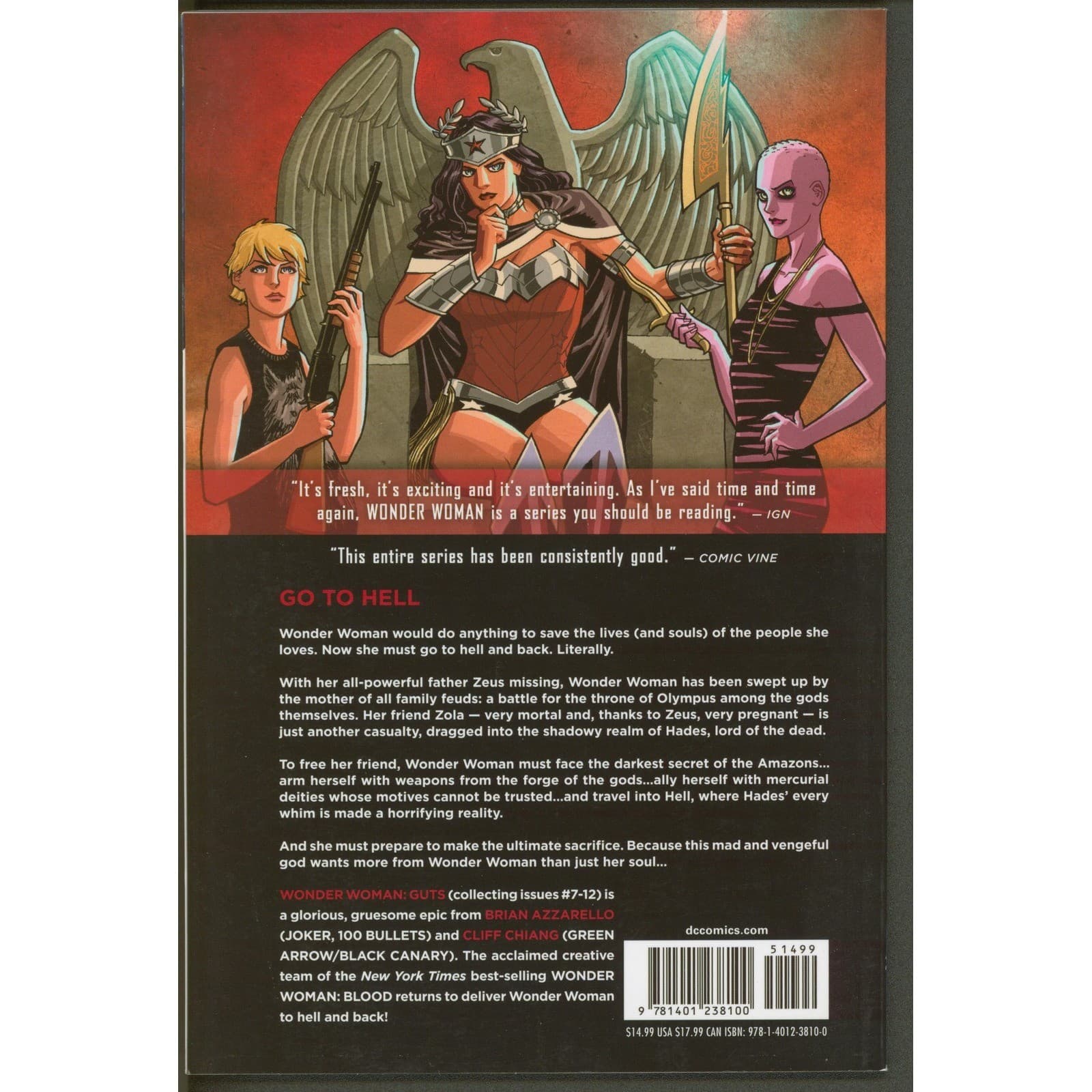 Wonder Woman #1-12 New 52 TPB Set Vol 1 Blood Vol 2 Guts Azzarello Cliff Chiang - Thumbnail 5