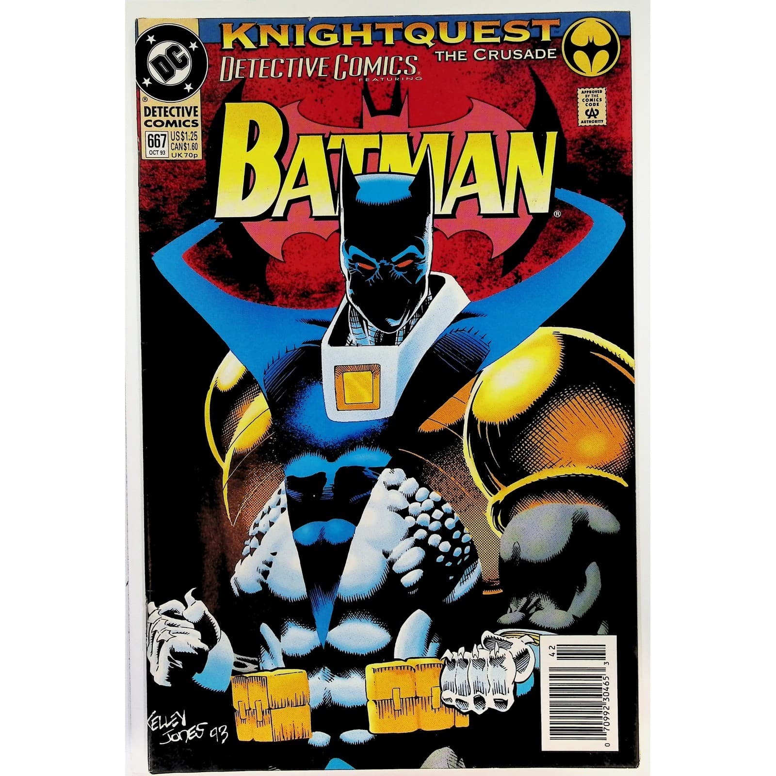 Detective Comics Batman #667 Newsstand Knightquest Crusade 1993 Comic Book VF