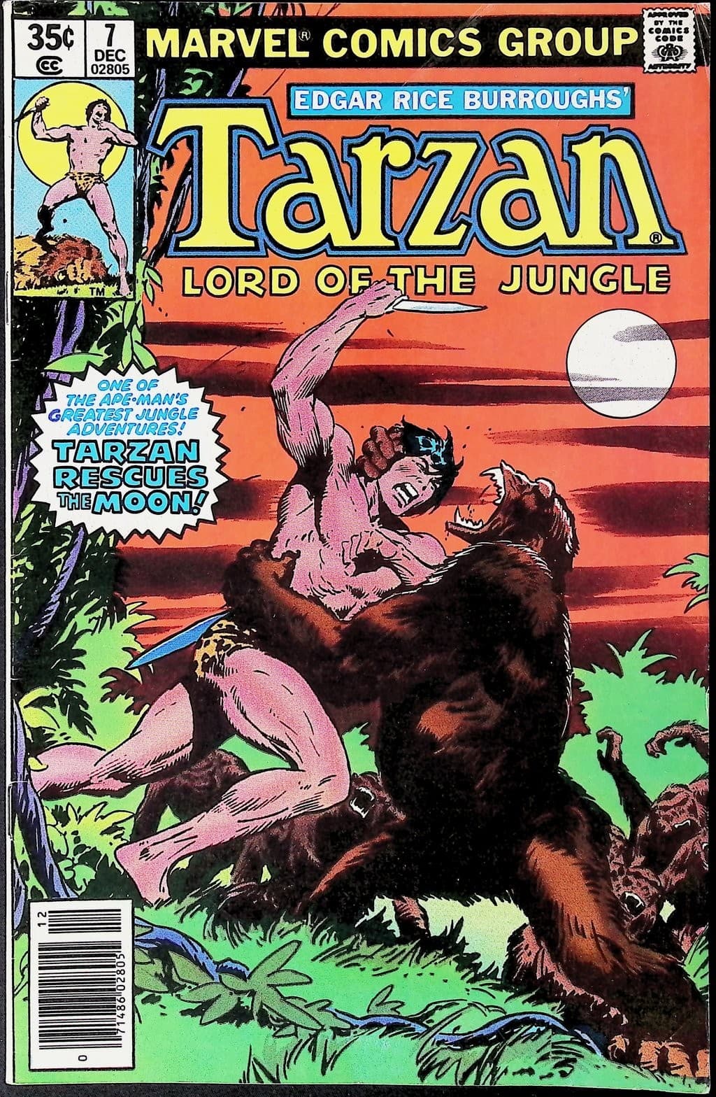 Tarzan Lord of the Jungle 2X Comic Lot #7 8 Newsstand Marvel - Thumbnail 2