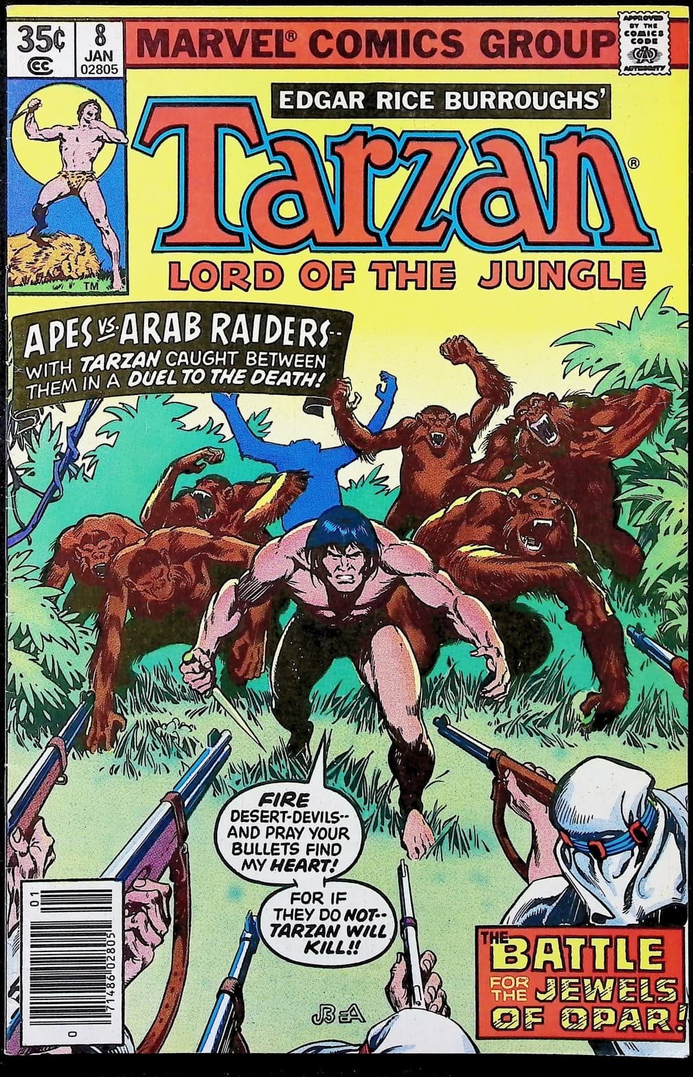 Tarzan Lord of the Jungle 2X Comic Lot #7 8 Newsstand Marvel - Thumbnail 4