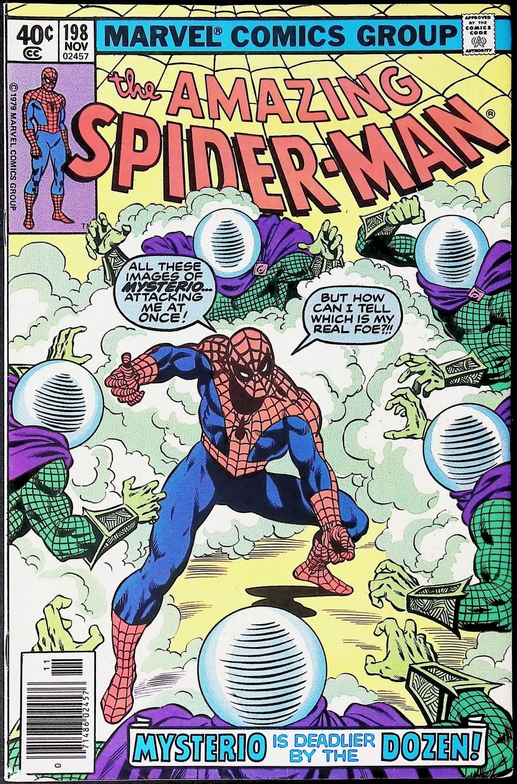 Amazing Spider-Man #198 Newsstand Marvel comic book 1979 Mysterio