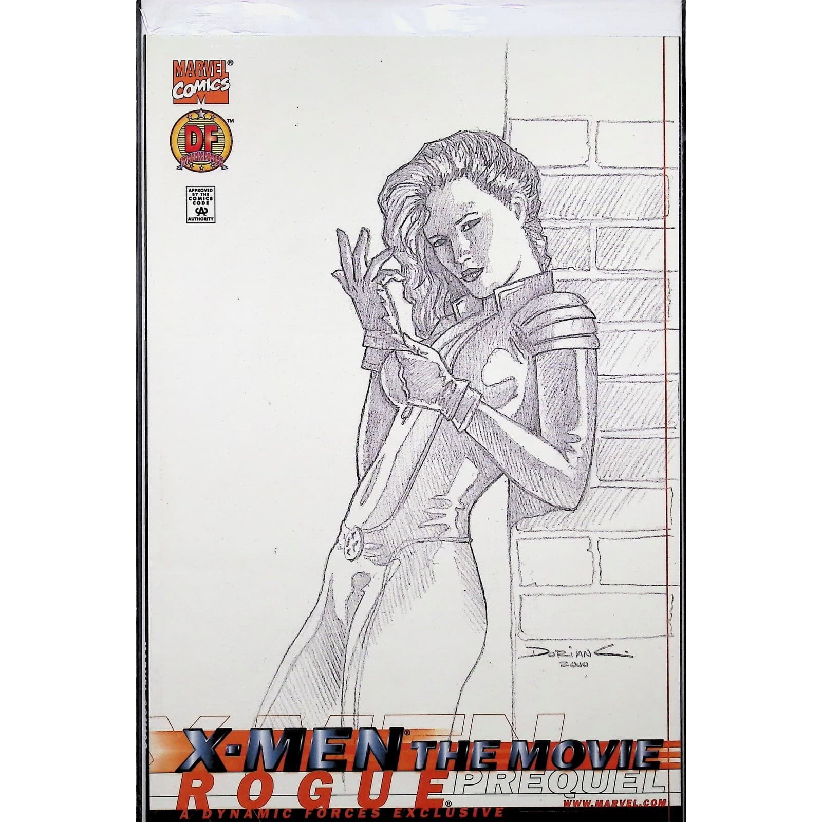 X-Men Movie Prequel Rogue Dynamic Forces Concept Sketch Variant w/ COA Marvel