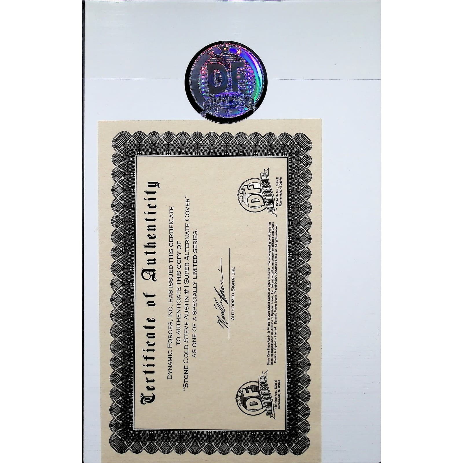 Stone Cold Steve Austin #1 Dynamic Forces Super Alternate Cover w/ COA Chaos! - Thumbnail 2