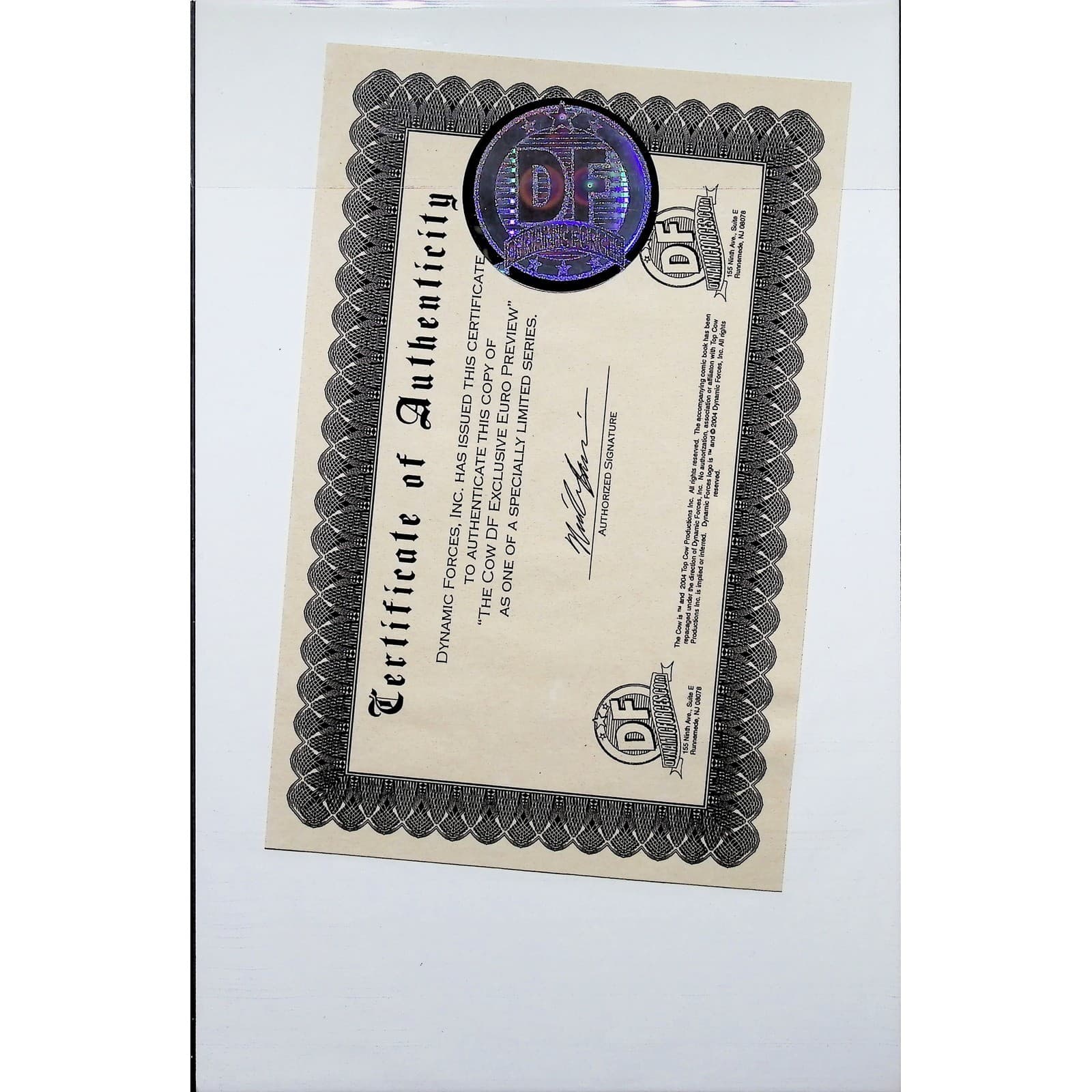 Top Cow Comic Book Exclusive European Convention Preview Spring 2000 #1 COA - Thumbnail 2