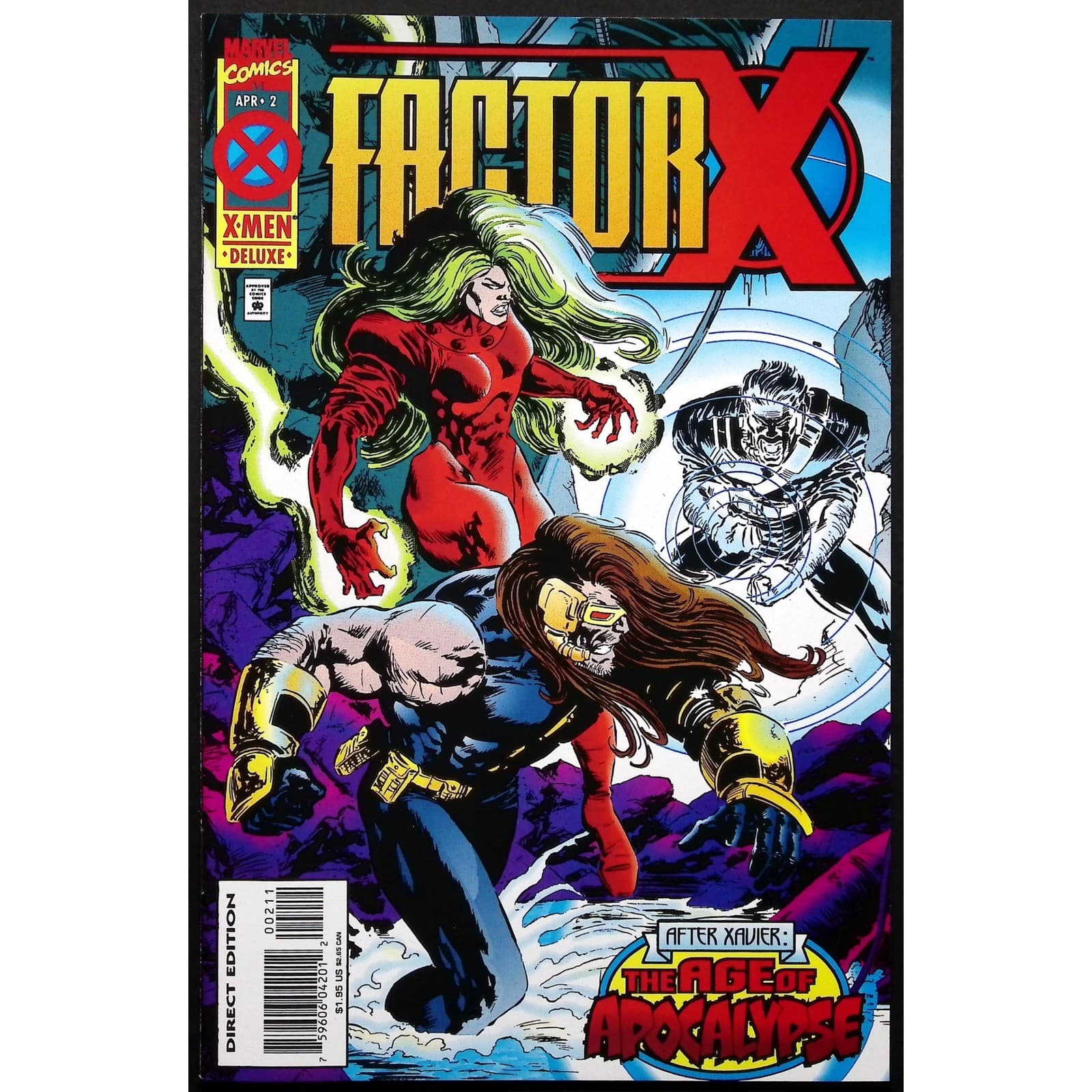 Factor X Age of Apocalypse Marvel Comics Lot X-Men Deluxe 1-4 1995 - Thumbnail 3