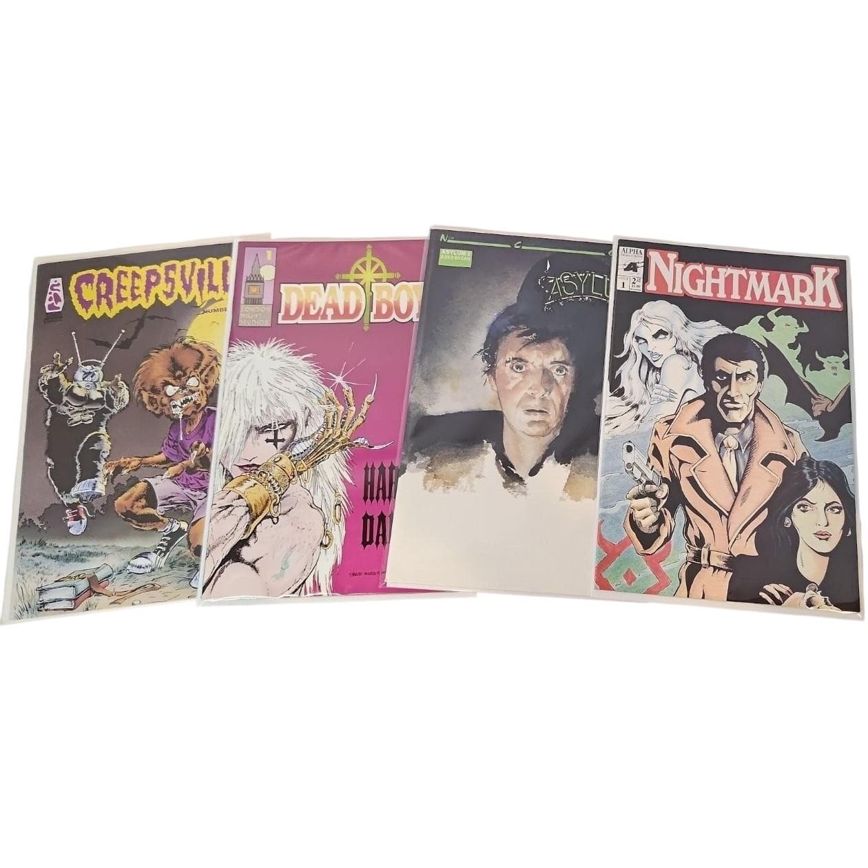 Dead Boys 1 James O'Barr Nightmark 1 Asylum 2 Creepsville 1 Horror 4x Comic Lot - Thumbnail 2