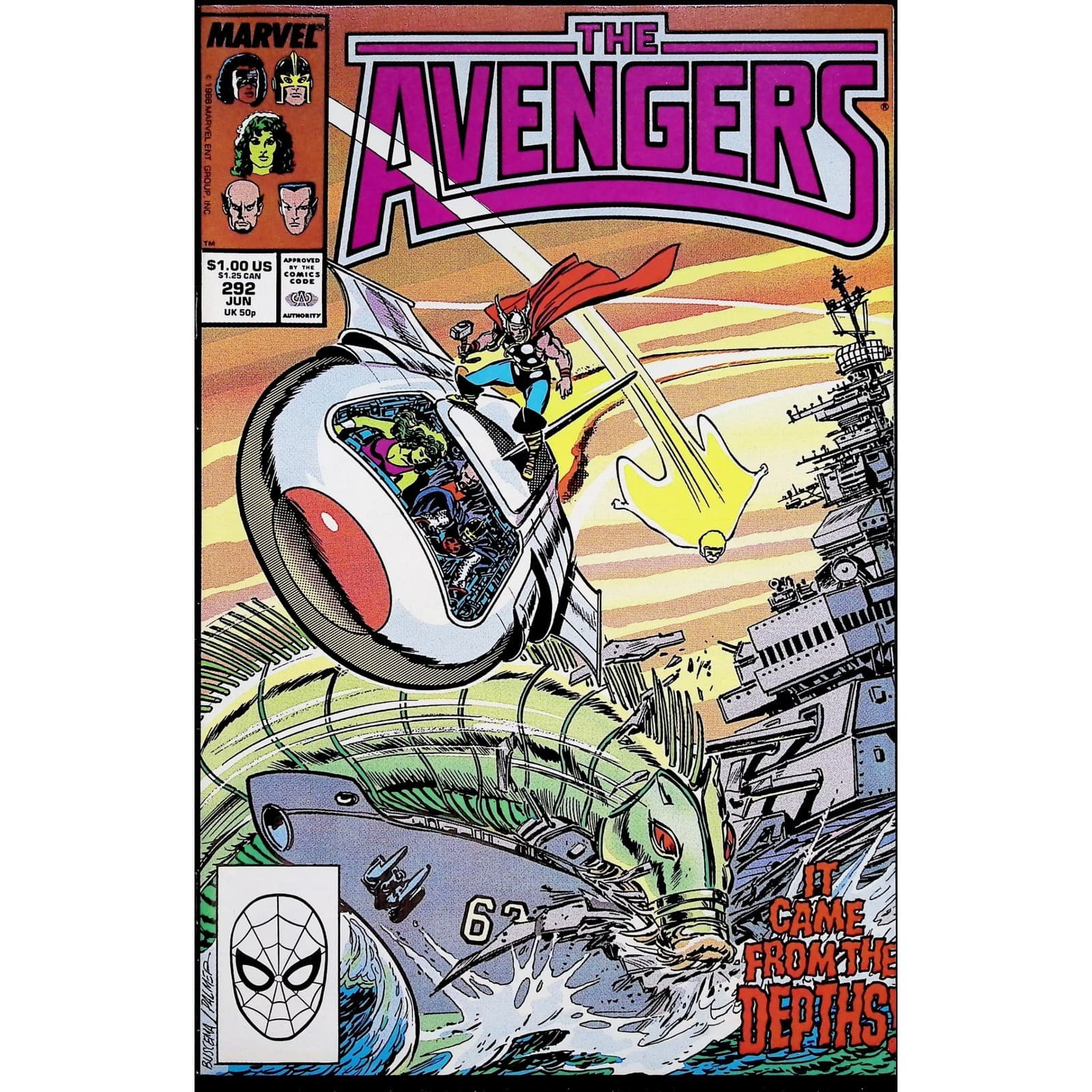 Marvel 4x Comic Lot The Avengers 214 281 292 294 Spider-Man Ghost Rider She-Hulk - Thumbnail 4