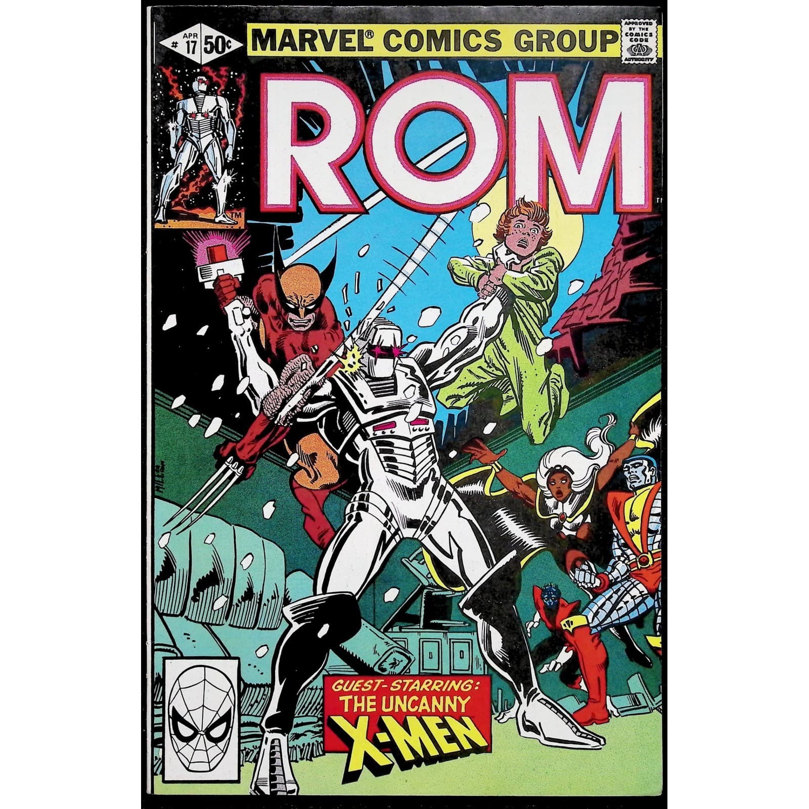 ROM Spaceknight Issue 17 18 Marvel 1981 X-Men Appearance 1st Hybrid Key VF+ - Thumbnail 2