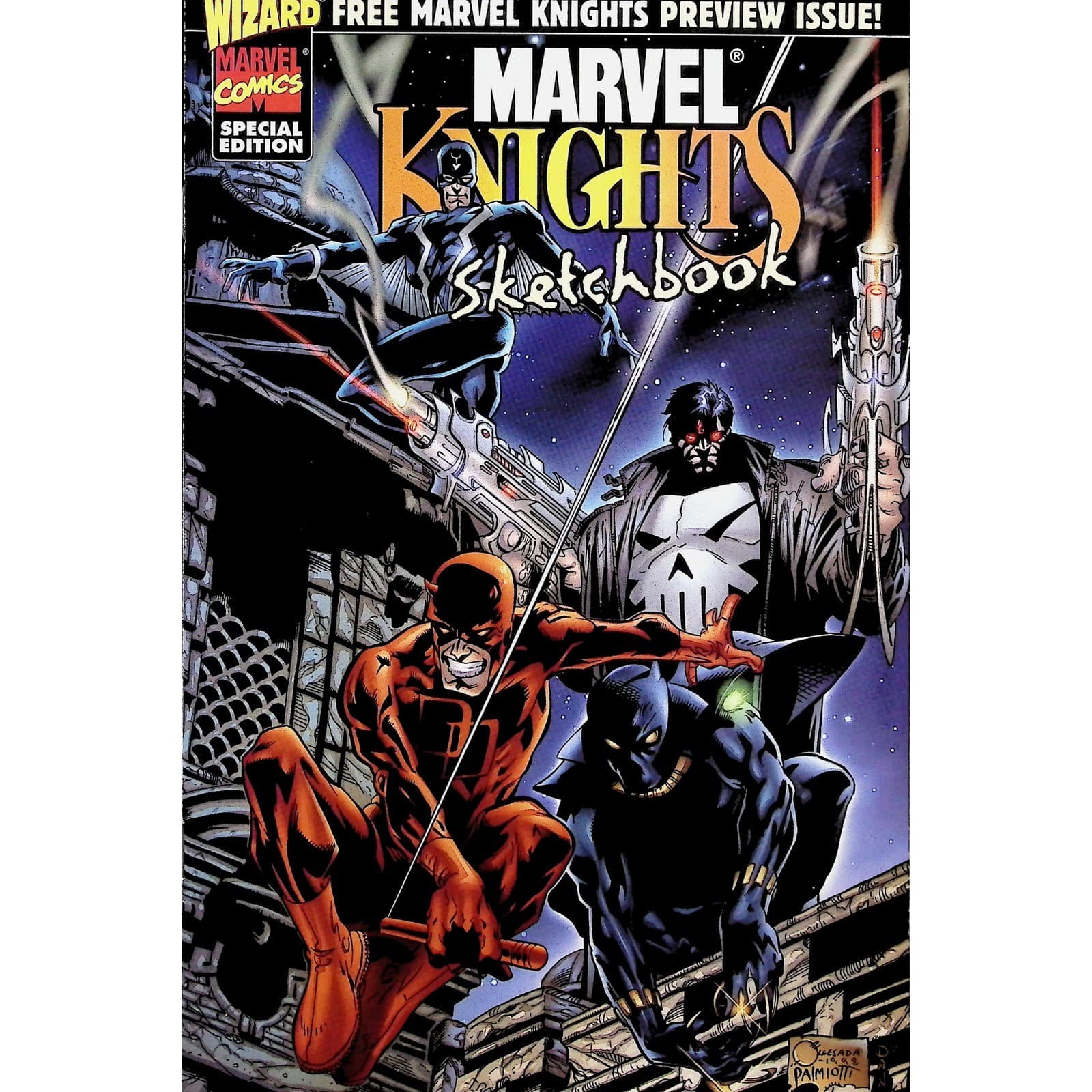 Spider-Man 1/2 Fantastic Four 1/2 Marvel Knights Sketchbook Wizard Marvel 3x Lot - Thumbnail 3