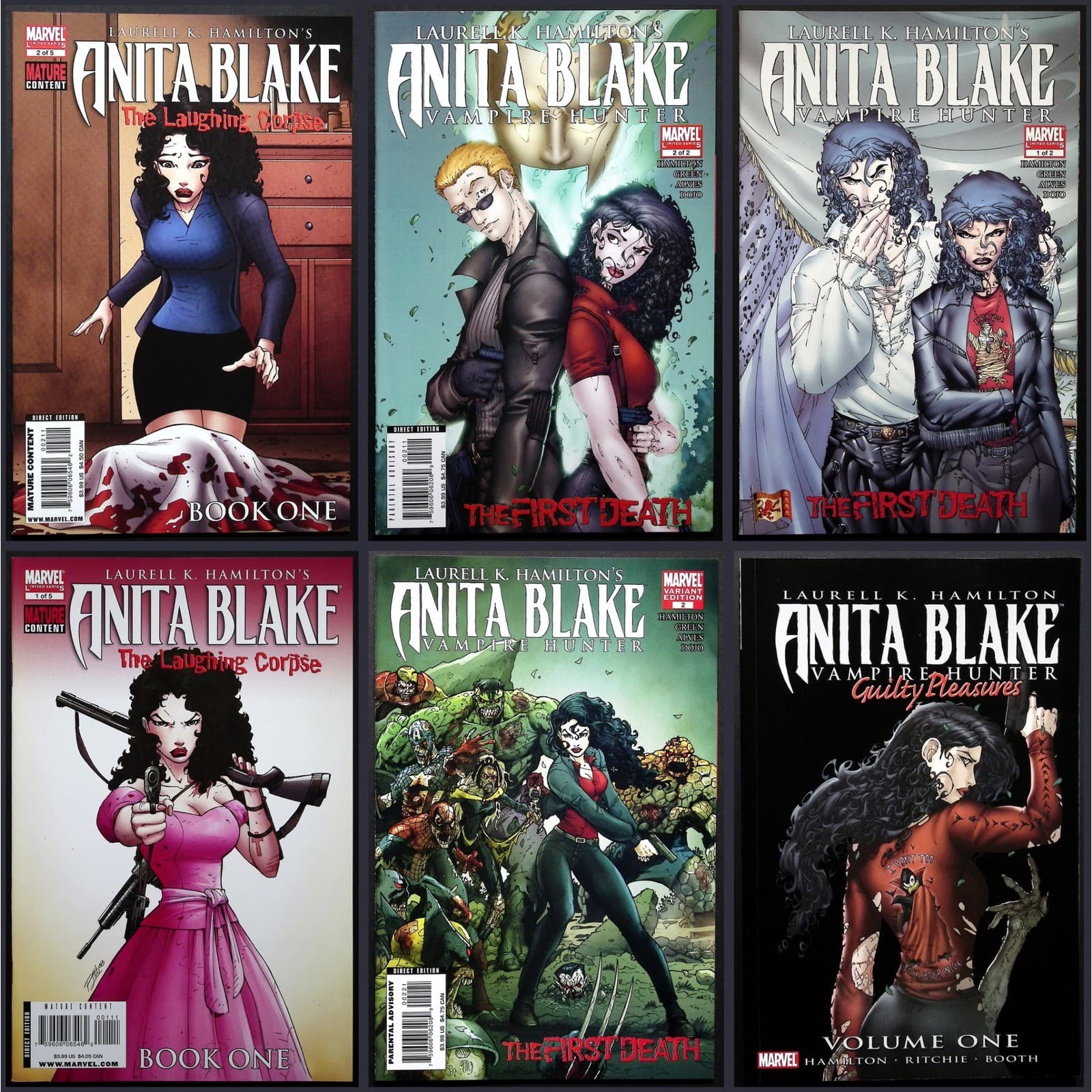 Laurel K Hamilton Anita Blake Vampire Hunter Comic Books Lot of 6