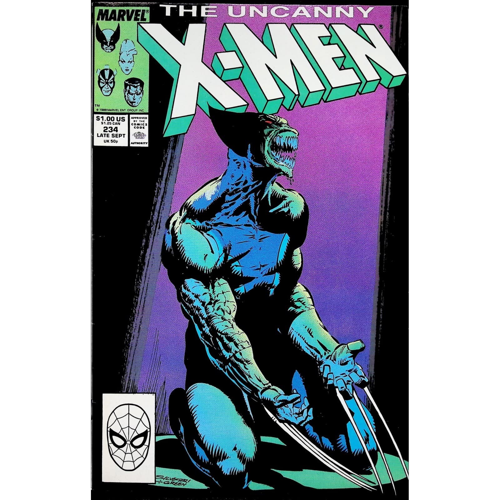 Marvel 4x Comic Lot Uncanny X-Men #231-234 Brood Marc Silvestri Copper Age - Thumbnail 5