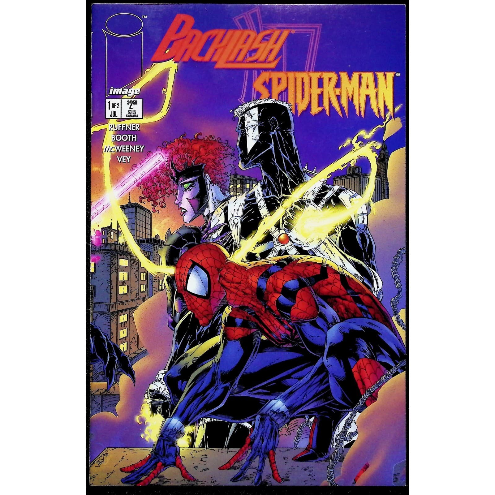 Backlash / Spider-Man Complete Set Issues 1-2 Image Marvel 1996 Venom Booth - Thumbnail 3