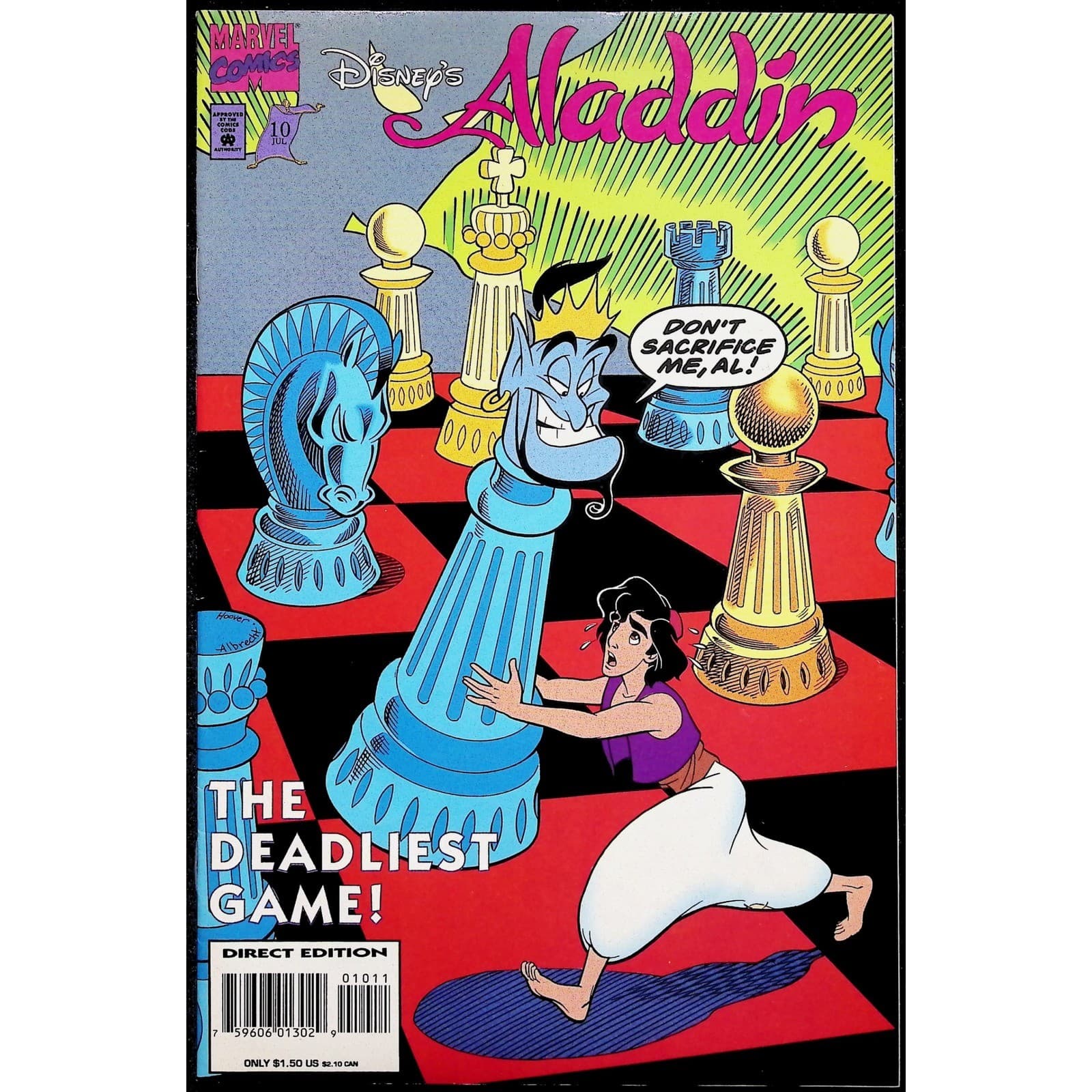 Disney Aladdin Issue 10 Marvel The Return of Aladdin 2 Gladstone Comic Lot 2x - Thumbnail 2
