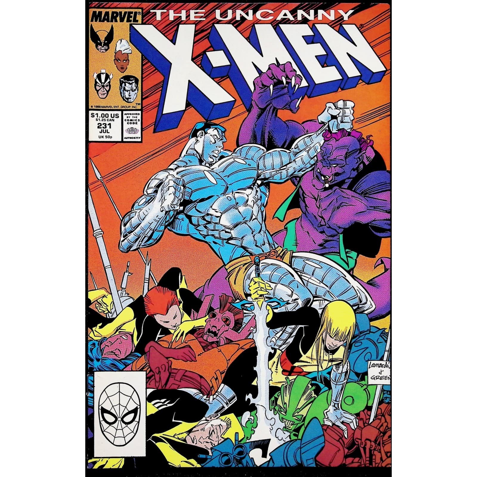 Marvel 4x Comic Lot Uncanny X-Men #231-234 Brood Marc Silvestri Copper Age - Thumbnail 2