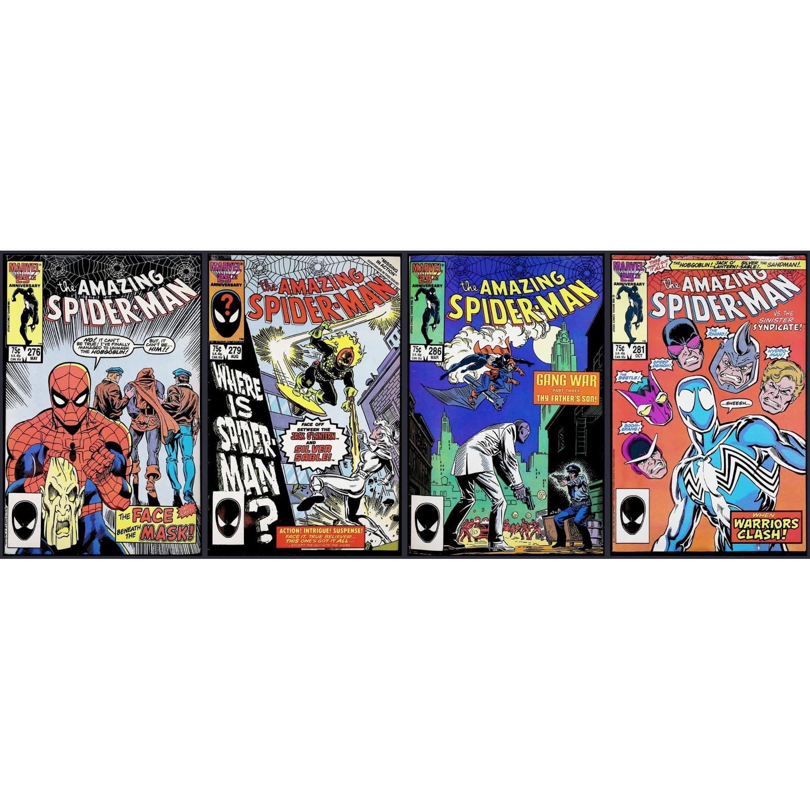 Amazing Spider-Man #276 279 281 286 Marvel 4x Comic Lot Hobgoblin Key
