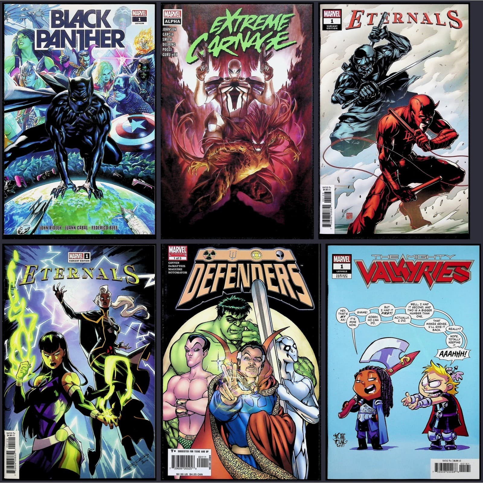 Marvel Comics #1 6x Variant Lot Carnage Panther Okazaki Randolph Skottie Young