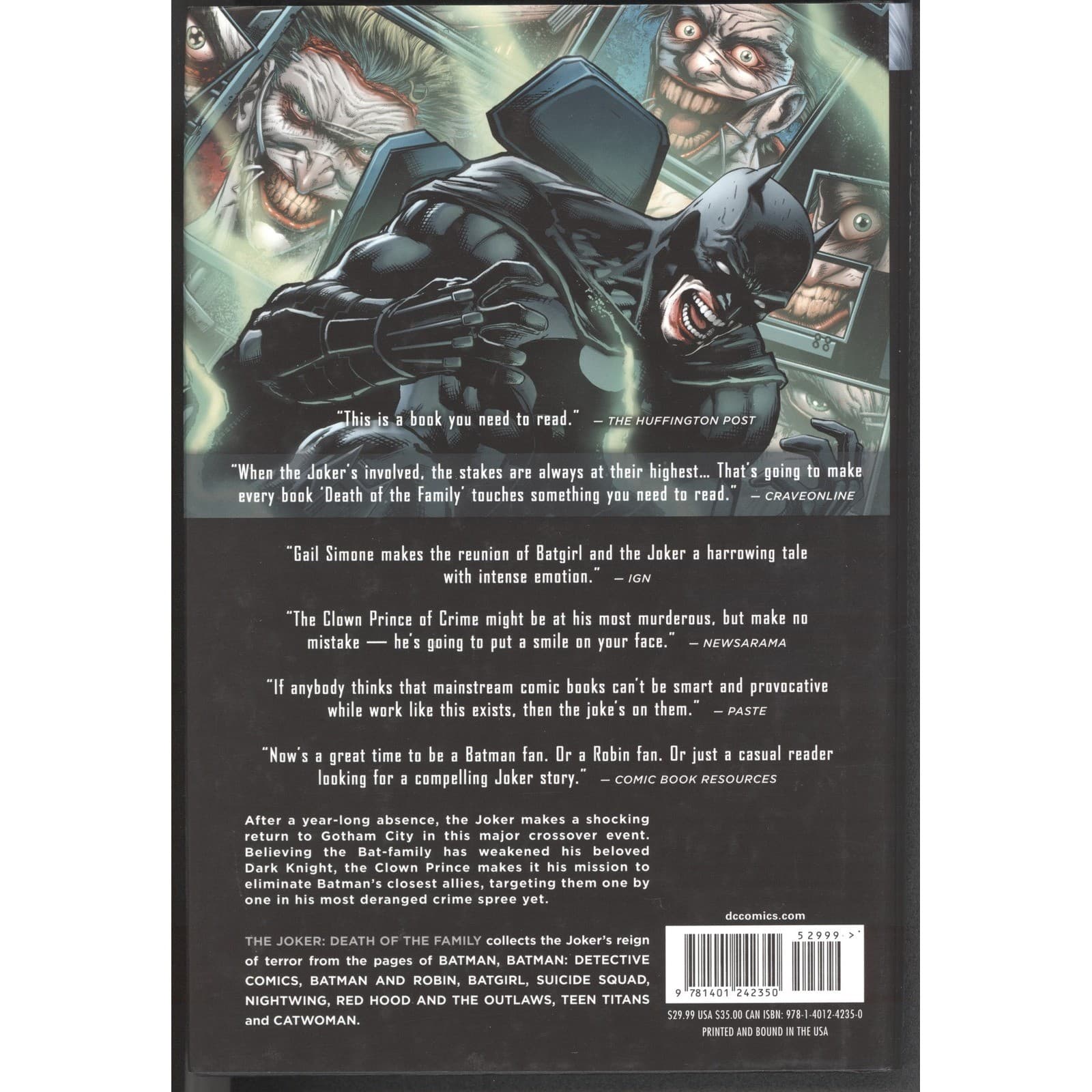 Joker Death of the Family Hardcover DC Comics Batman The New 52 Graphic Novel - Thumbnail 2