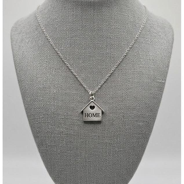 Handmade Necklace Silver Stainless Steel 21" Home House Pendant Heart - Thumbnail 6