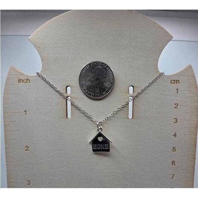 Handmade Necklace Silver Stainless Steel 21" Home House Pendant Heart - Thumbnail 5