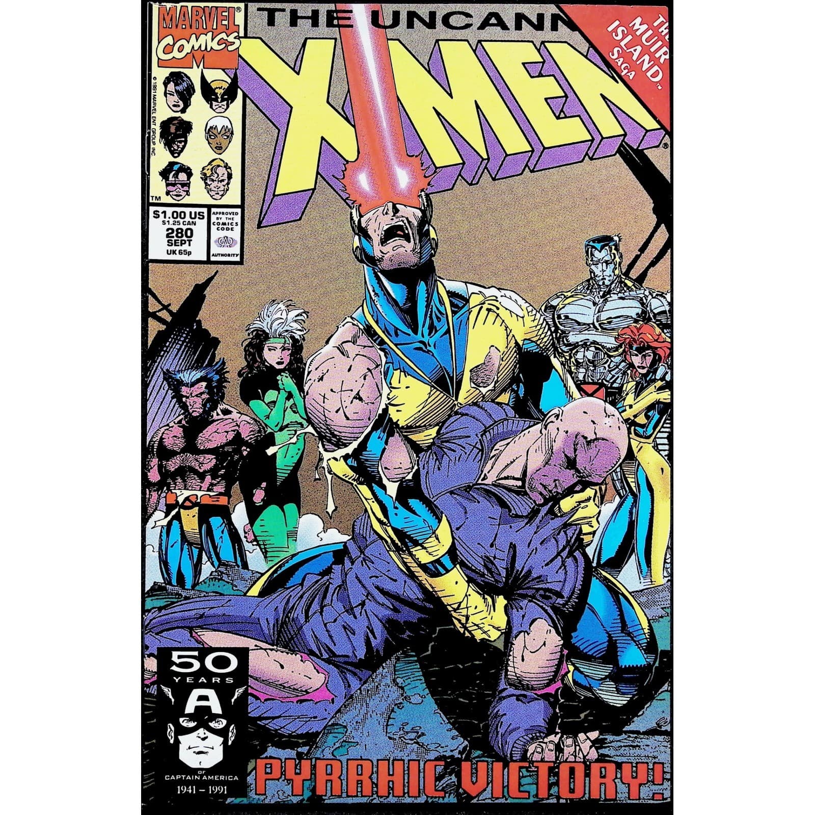 Uncanny X-Men #277-280 Marvel 1991 Muir Island Saga Shadow King Colossus VF+ Lot - Thumbnail 5