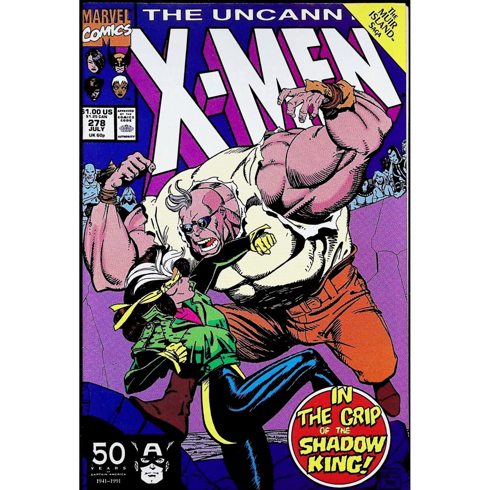 Uncanny X-Men #277-280 Marvel 1991 Muir Island Saga Shadow King Colossus VF+ Lot - Thumbnail 3