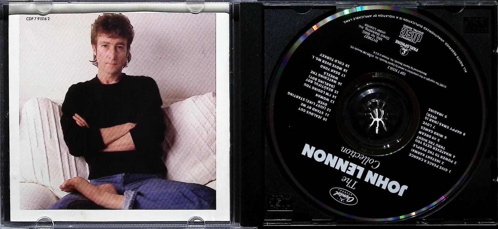 Vintage John Lennon CD The John Lennon Collection 1989 Capitol Rock Pop Hits - Thumbnail 3