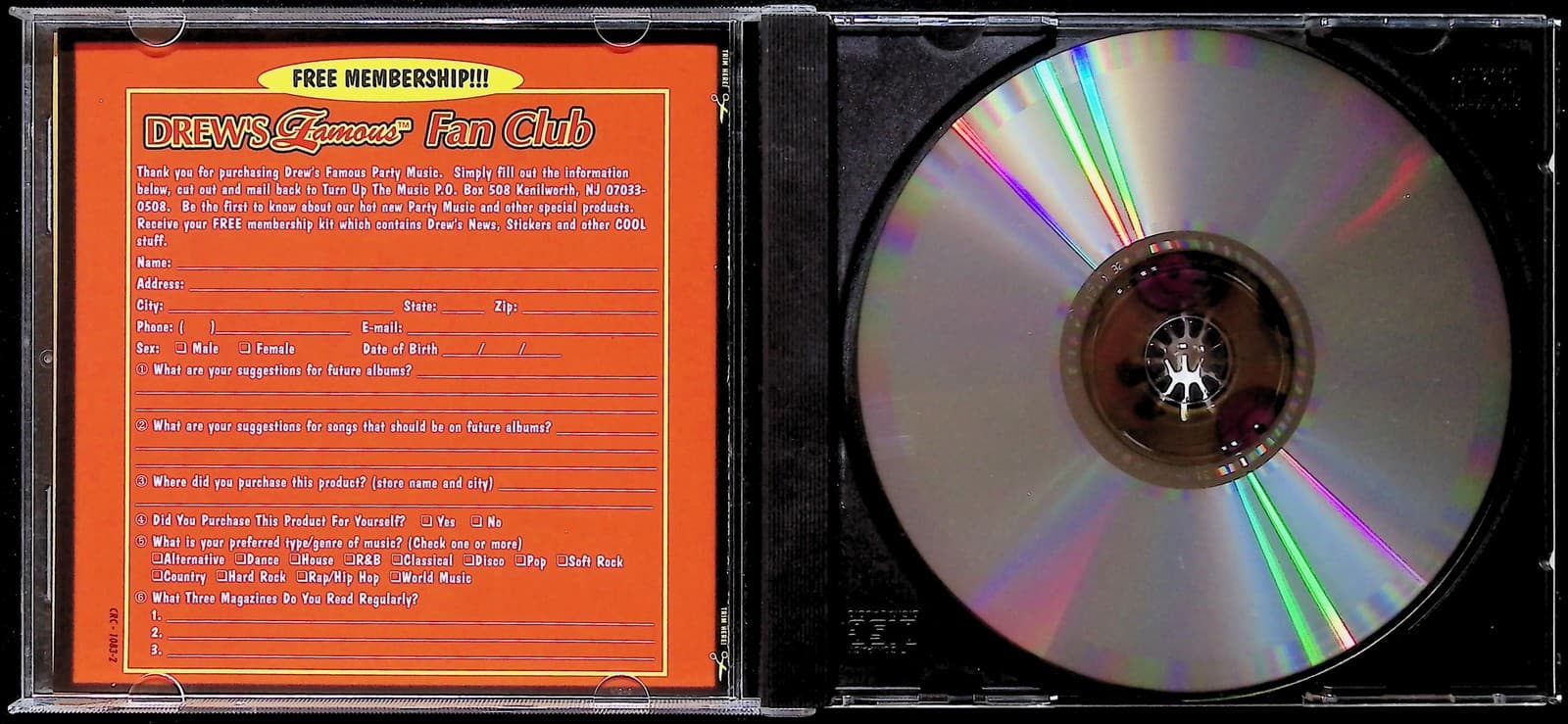 Vintage 1999 Drew's Famous CD Halloween Horror Movie Themes Soundtrack Orange - Thumbnail 2