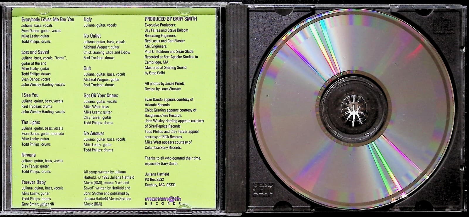 Vintage 1992 Juliana Hatfield CD Hey Babe Album Indie Rock Mot Multicolor Music - Thumbnail 2