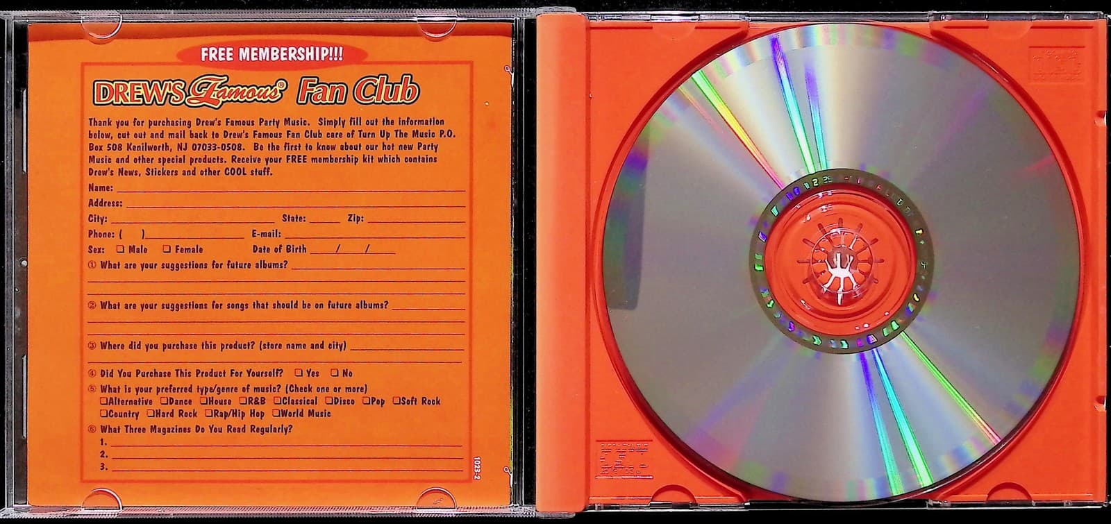 Vintage 1998 Drews Famous CD Halloween Party Music Album Holiday Pop Compilation - Thumbnail 2