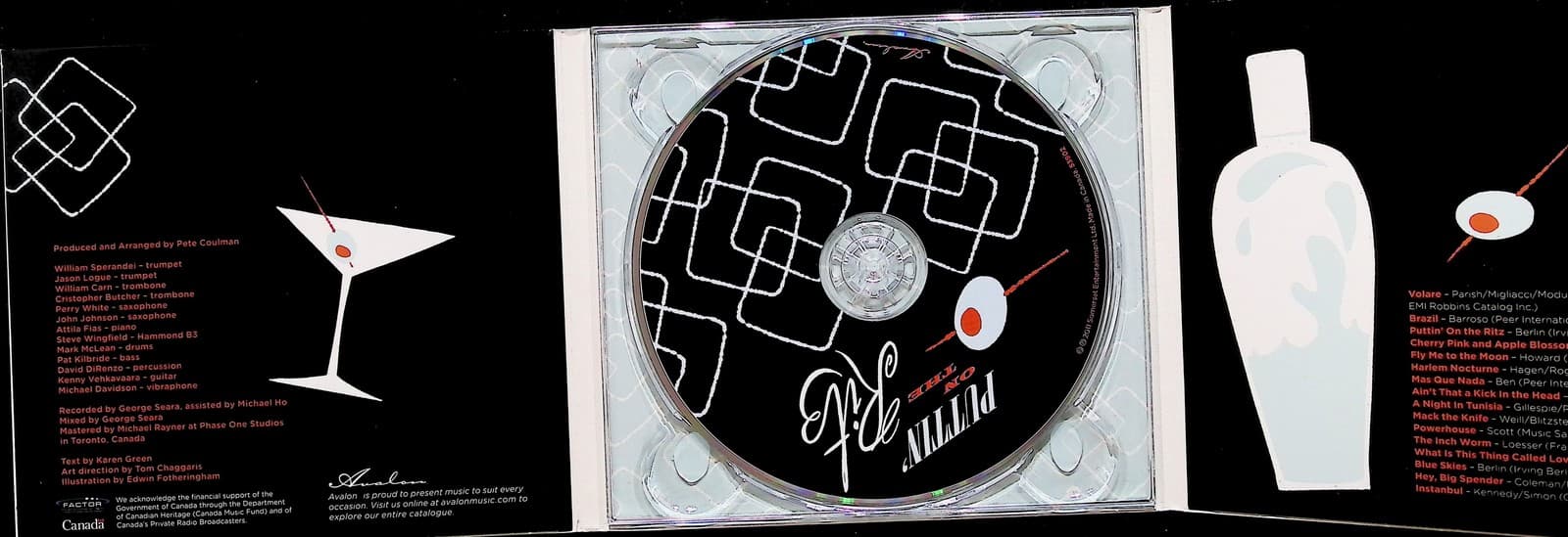 Pete Coulman CD Puttin' On The Ritz Jazz Lounge Big Band Album Avalon 2011 Black - Thumbnail 3