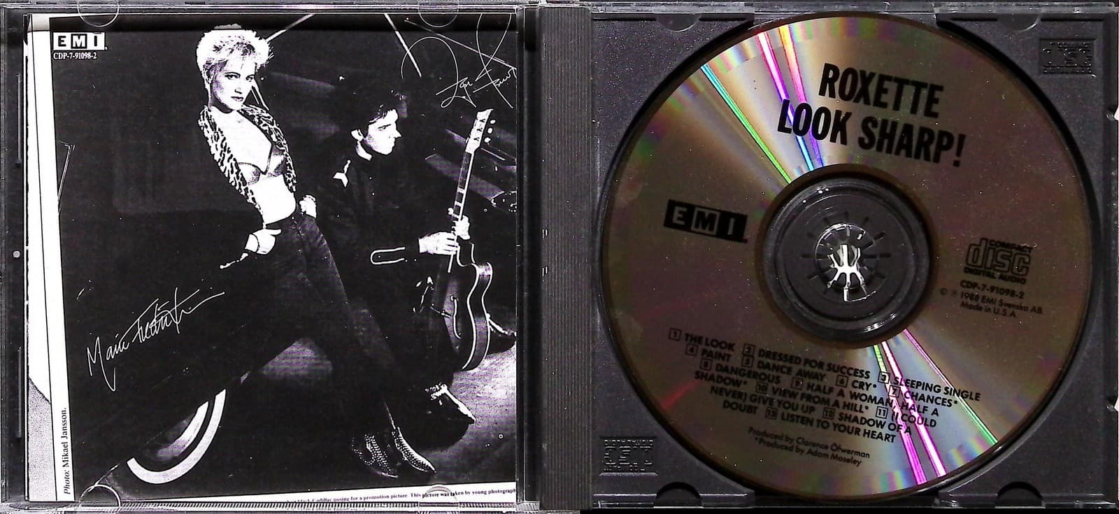 Roxette CD Look Sharp! 1988 Pop Rock New Wave EMI 7777-91098-2 CDP 7 91098 2 - Thumbnail 3
