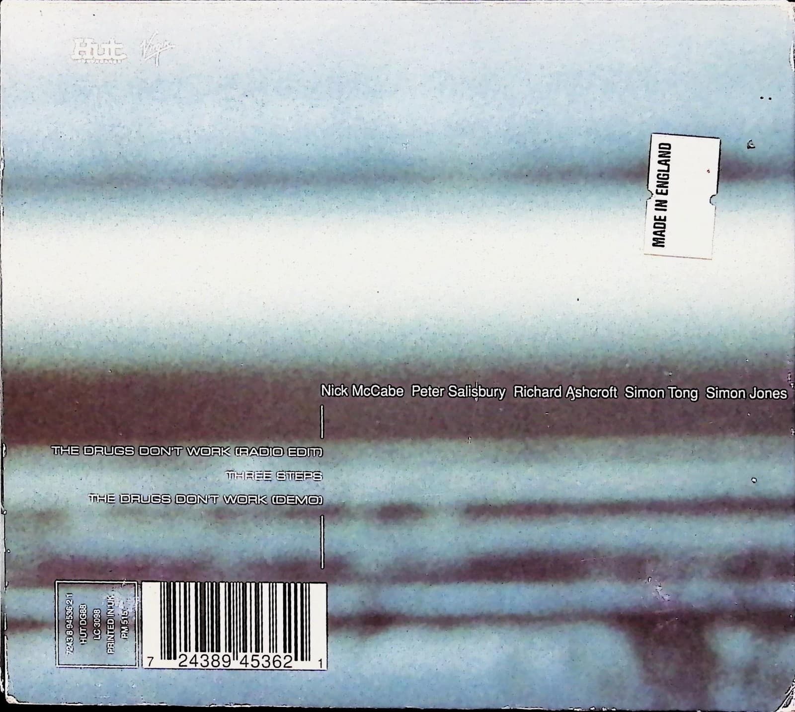 Vintage 1997 The Verve CD The Drugs Don't Work Britpop Rock Single Din Blue - Thumbnail 4
