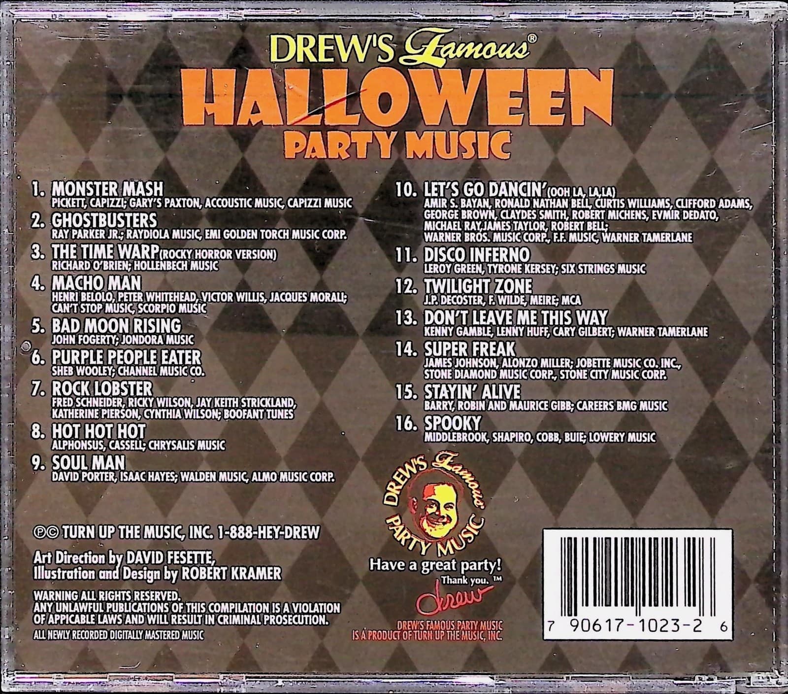 Vintage 1999 Drew's Famous CD Halloween Horror Movie Themes Soundtrack Orange - Thumbnail 4
