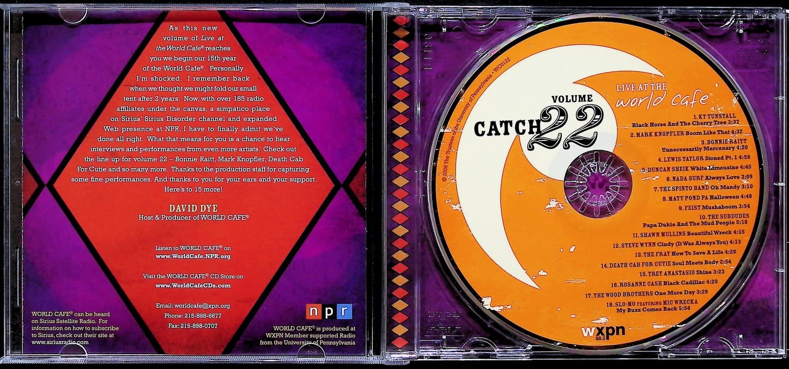 Various Artists CD Live At The World Cafe Vol 22 Catch 22 2006 Album Rock Purple - Thumbnail 3