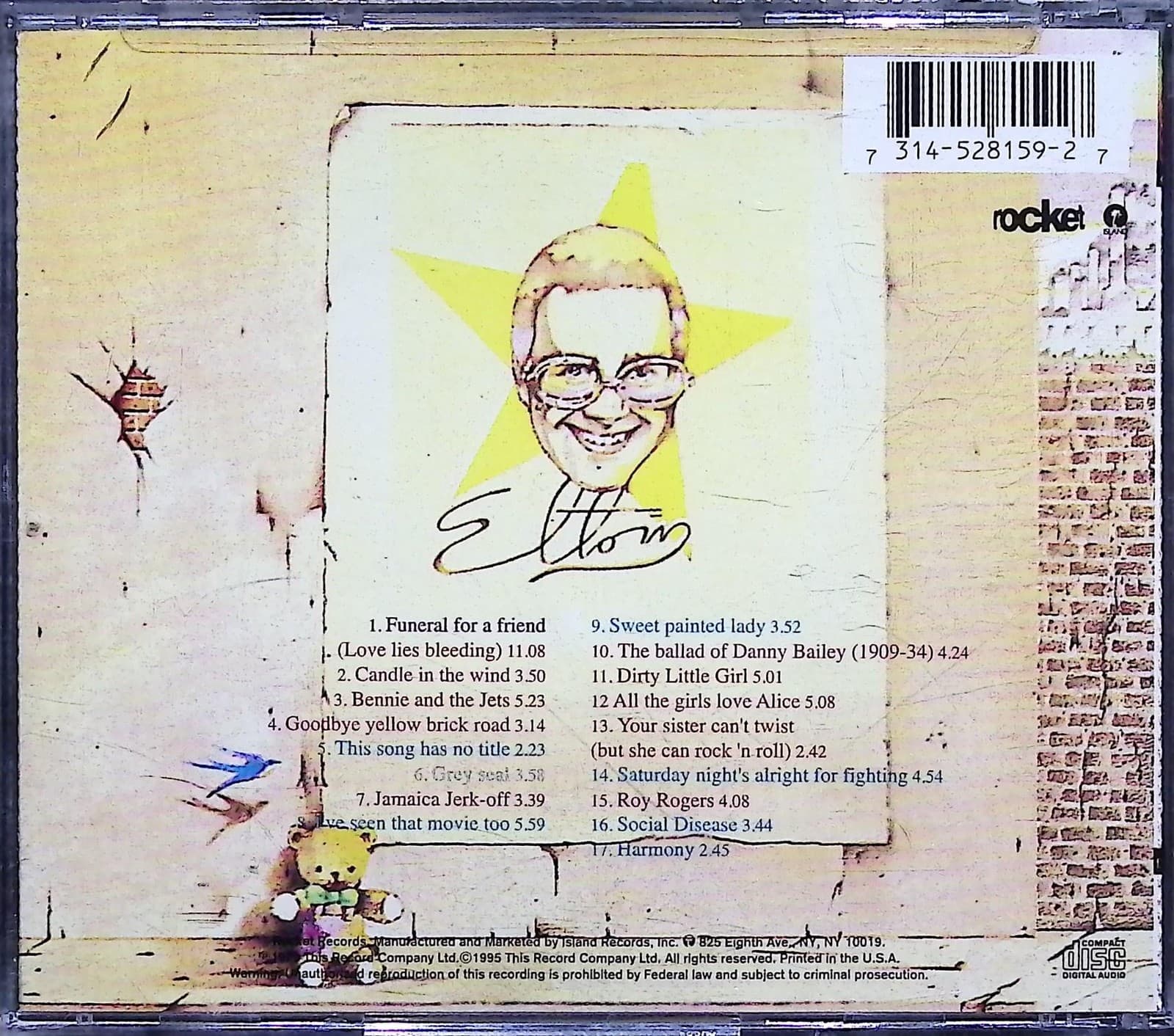 Vintage Elton John CD Goodbye Yellow Brick Road The Classic Years Remastered - Thumbnail 2
