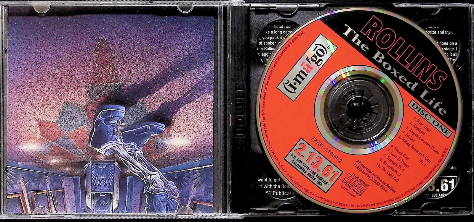 Vintage 1992 Henry Rollins CD The Boxed Life 2 Disc Spoken Word Imago USA - Thumbnail 4