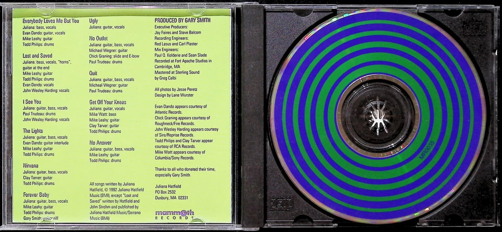 Vintage 1992 Juliana Hatfield CD Hey Babe Album Indie Rock Mot Multicolor Music - Thumbnail 3