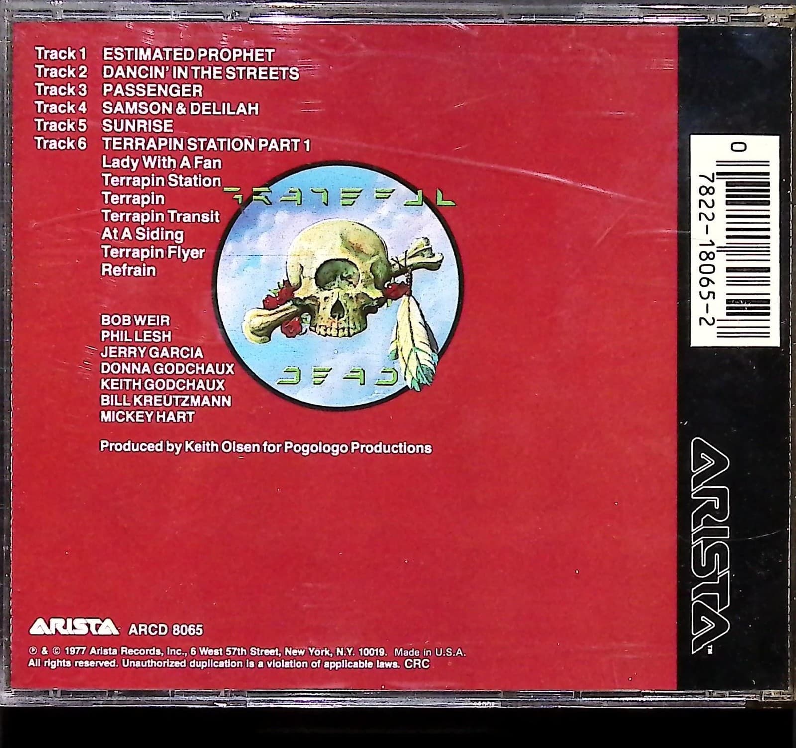 Vintage Grateful Dead CD Terrapin Station 1977 Rock Album Arista ARCD 8065 Music - Thumbnail 2