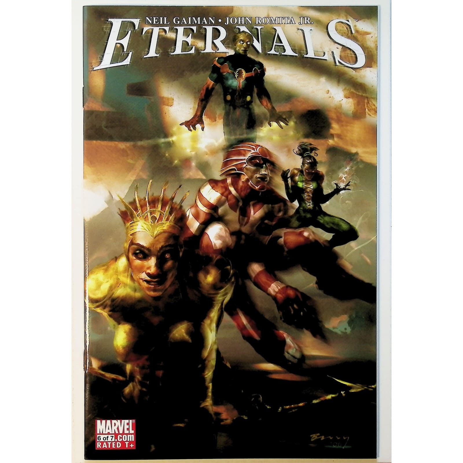 Eternals #1-7 Neil Gaiman John Romita Jr Marvel Comics Complete Set 2006 Sci-Fi - Thumbnail 7
