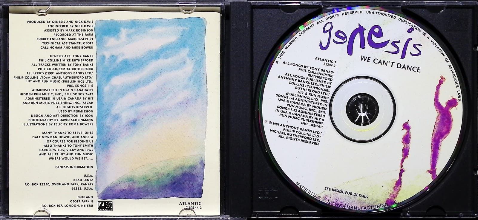 Genesis CD We Can't Dance Album Rock Pop Atlantic 7 82344-2 1991 Phil Collins - Thumbnail 3