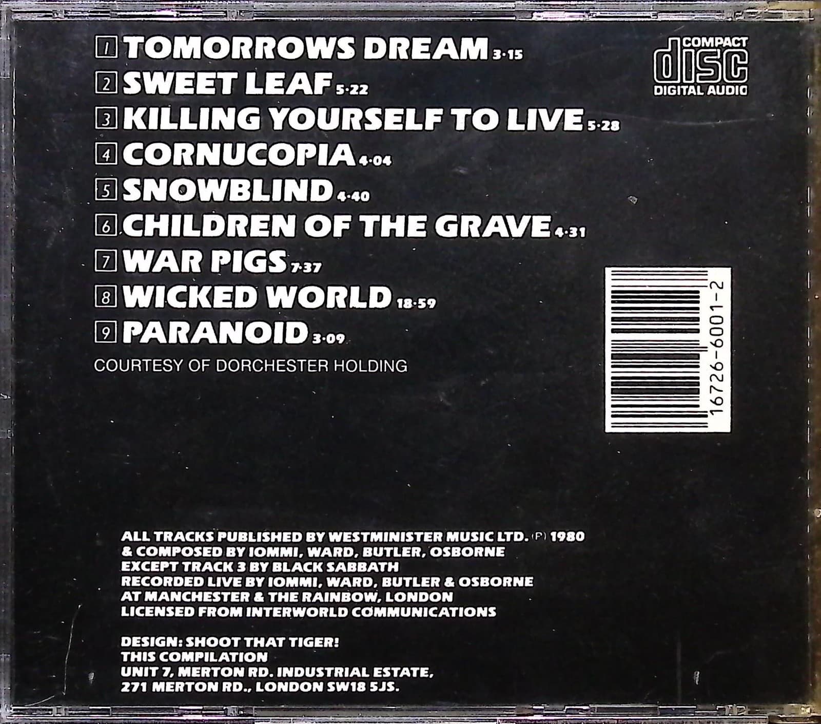 Black Sabbath CD Live at Last Album Heavy Metal Hard Rock Intercord 1980 Classic - Thumbnail 2
