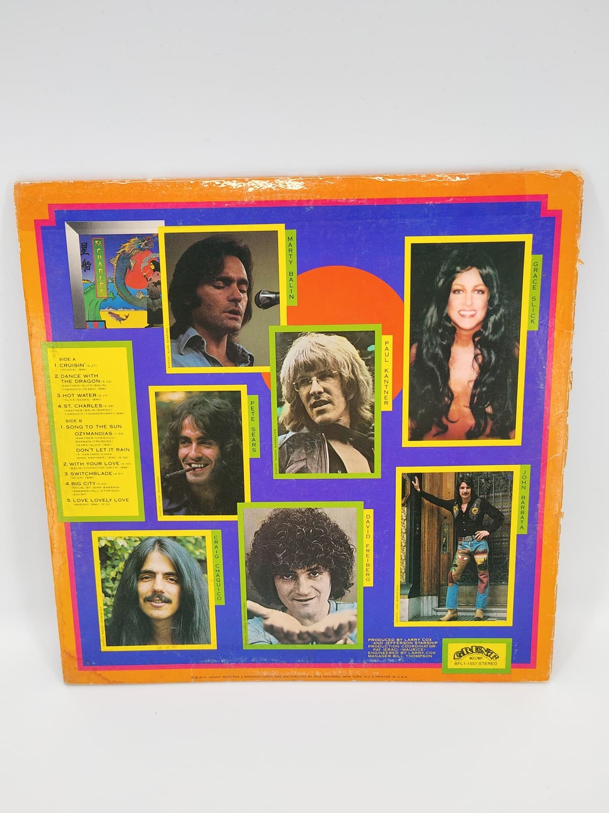 Jefferson Starship Vinyl LP Spitfire 1976 Grunt Records Rock Black Vinyl Album - Thumbnail 3