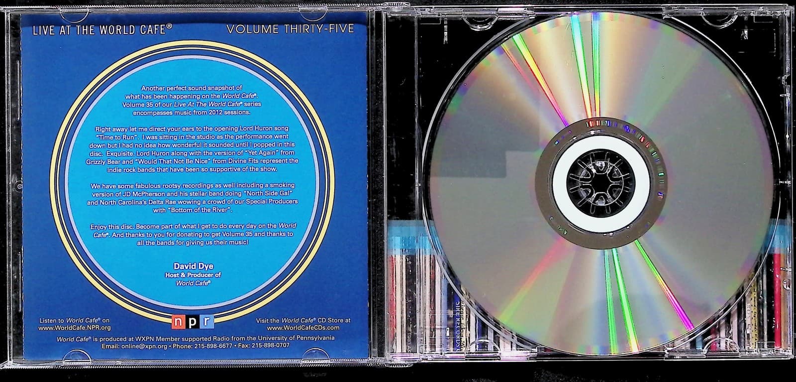 Various Artists CD Live At The World Cafe Vol 35 2013 Album Rock Indie Blue - Thumbnail 2