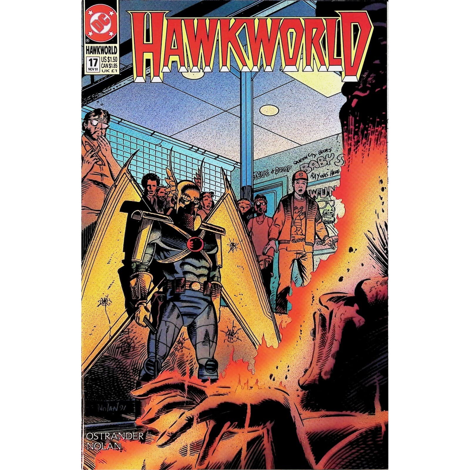 Hawkworld 10x Comic Lot #3 4 6 11 17 19 21 22 24 25 DC 1990 Ostrander Nolan - Thumbnail 6